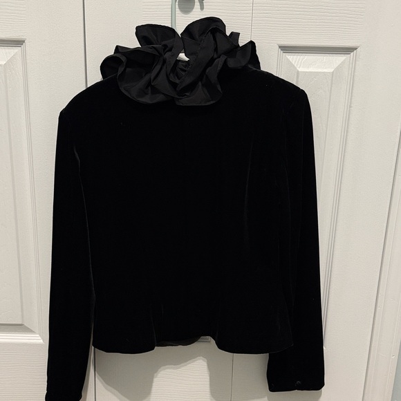 Xscape Black Ruffled Blazer - Picture 2 of 2